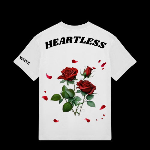 Whtewolf Oversize Unisex Heartless Printed T-Shirt, White