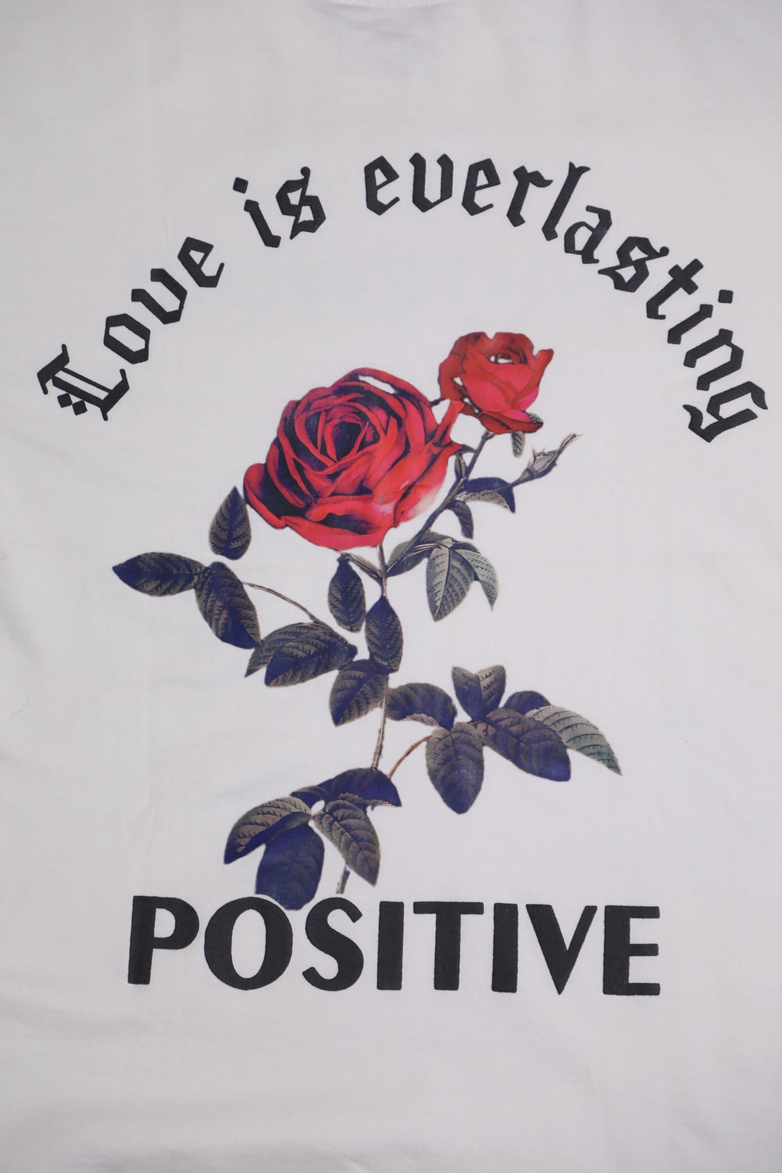 Whtewolf Oversized Unisex LOVE IS EVERLASTING Printed T-Shirt, White