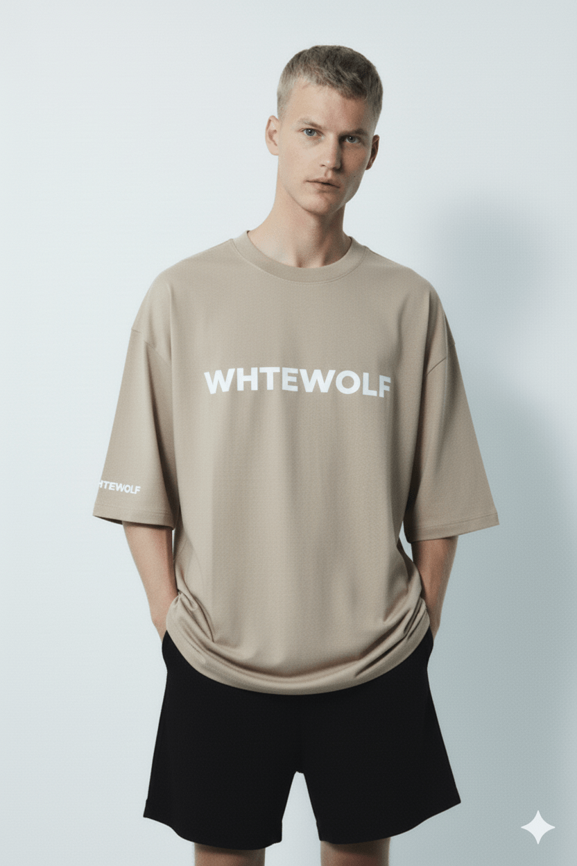 LIVE FOR TODAY T-Shirt, Beige - Whtewolf - Pick Your Vibe