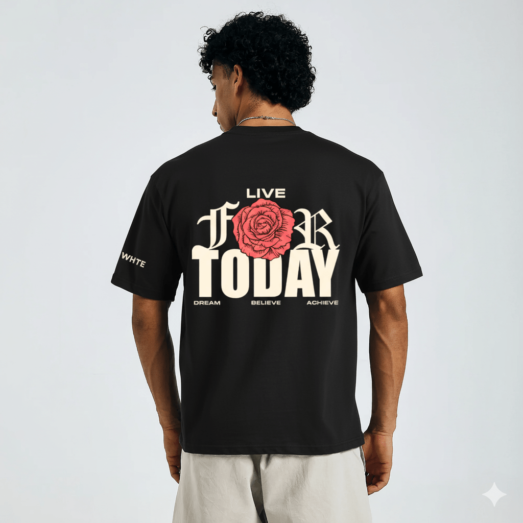 LIVE FOR TODAY T-Shirt, Black - Whtewolf - Pick Your Vibe