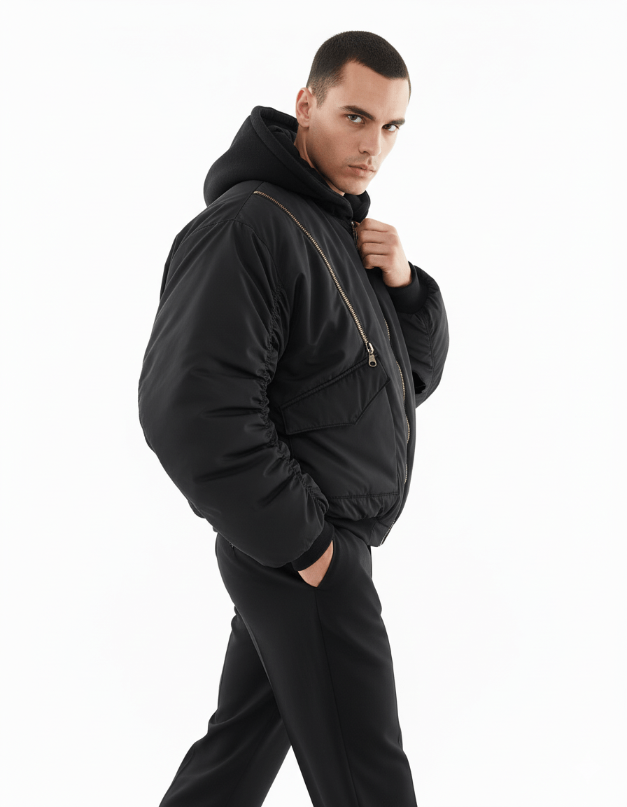 Phantom Hooded Bomber - Whtewolf - Pick Your Vibe