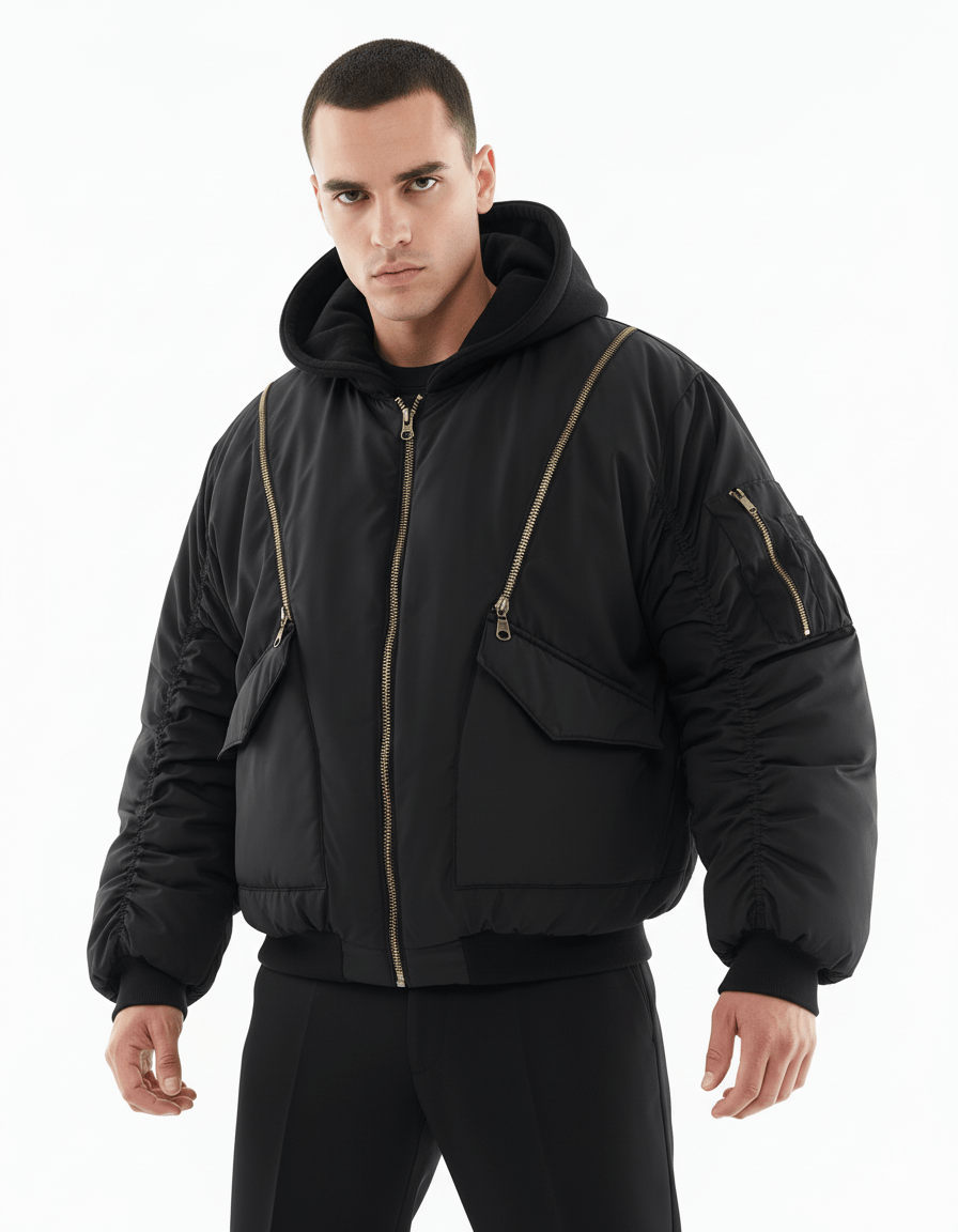 Phantom Hooded Bomber - Whtewolf - Pick Your Vibe