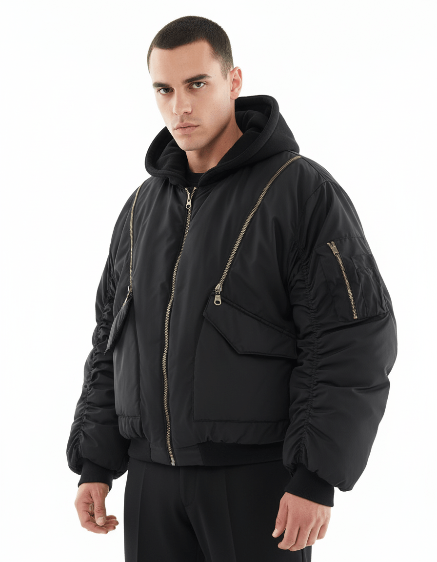 Phantom Hooded Bomber - Whtewolf - Pick Your Vibe