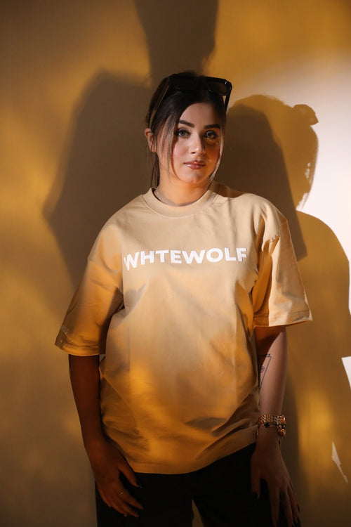 Whtewolf Oversize Unisex Heartless Printed T-Shirt, Beige - Whtewolf - Pick Your Vibe