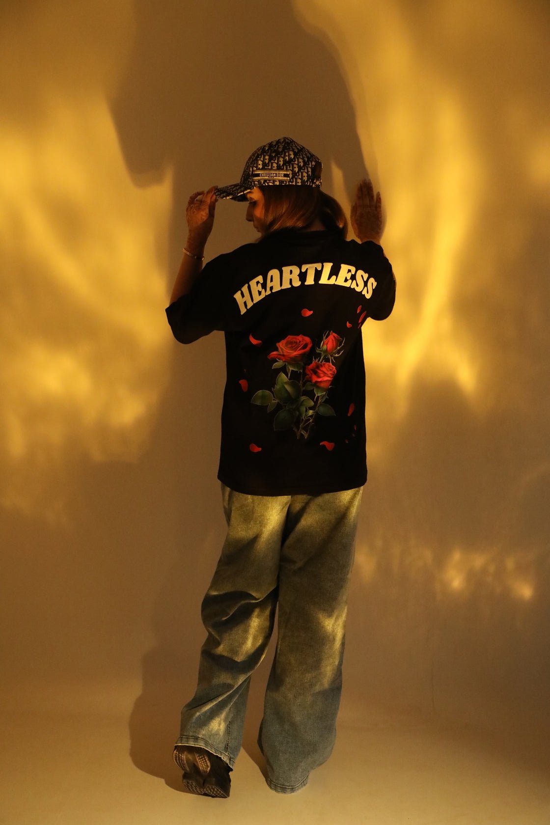 WhteWolf Oversize Unisex Heartless Printed T-Shirt, Black - Whtewolf - Pick Your Vibe