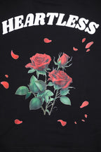 WhteWolf Oversize Unisex Heartless Printed T-Shirt, Black - Whtewolf - Pick Your Vibe