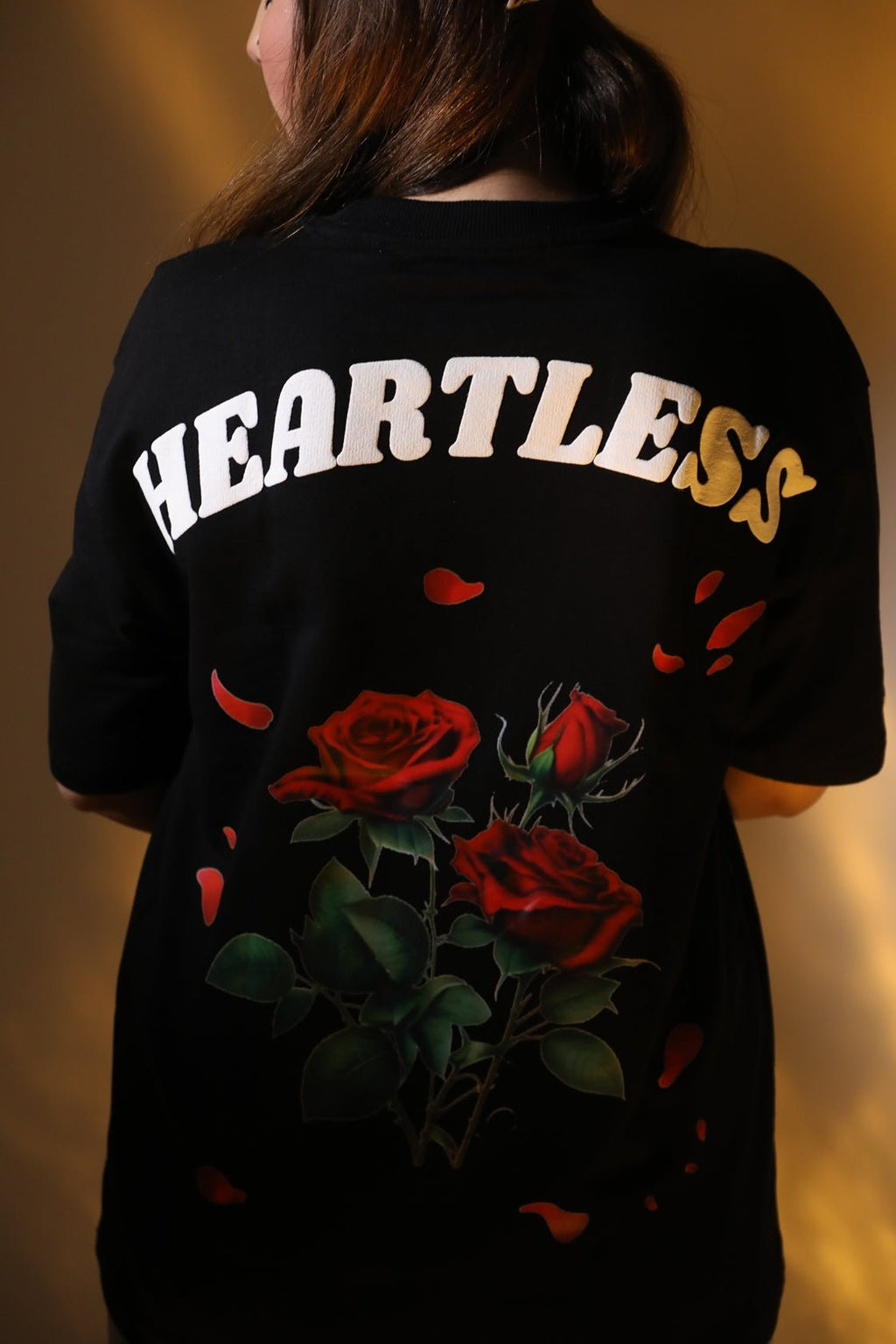 WhteWolf Oversize Unisex Heartless Printed T-Shirt, Black - Whtewolf - Pick Your Vibe