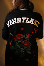WhteWolf Oversize Unisex Heartless Printed T-Shirt, Black - Whtewolf - Pick Your Vibe