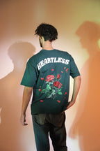 Whtewolf Oversize Unisex Heartless Printed T-Shirt, Dark Green - Whtewolf - Pick Your Vibe