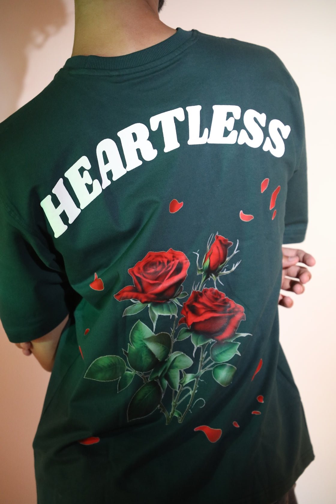 Whtewolf Oversize Unisex Heartless Printed T-Shirt, Dark Green - Whtewolf - Pick Your Vibe