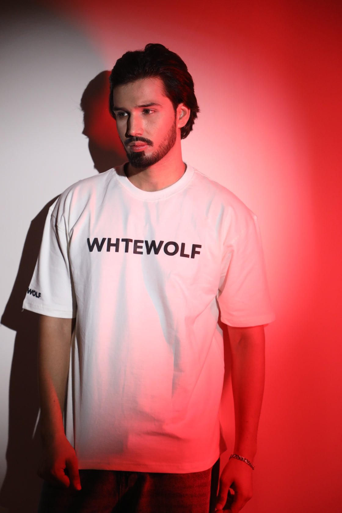 Whtewolf Oversize Unisex Heartless Printed T-Shirt, White - Whtewolf - Pick Your Vibe