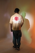 Whtewolf Oversized Unisex LIVE FOR TODAY Printed T-Shirt, Beige - Whtewolf - Pick Your Vibe