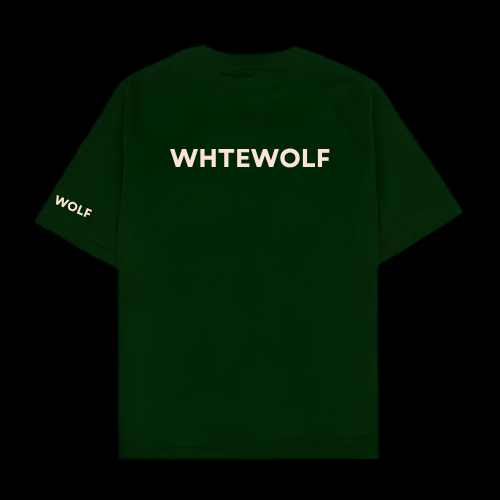 Whtewolf Oversized Unisex LIVE FOR TODAY Printed T-Shirt, Dark Green - Whtewolf - Pick Your Vibe