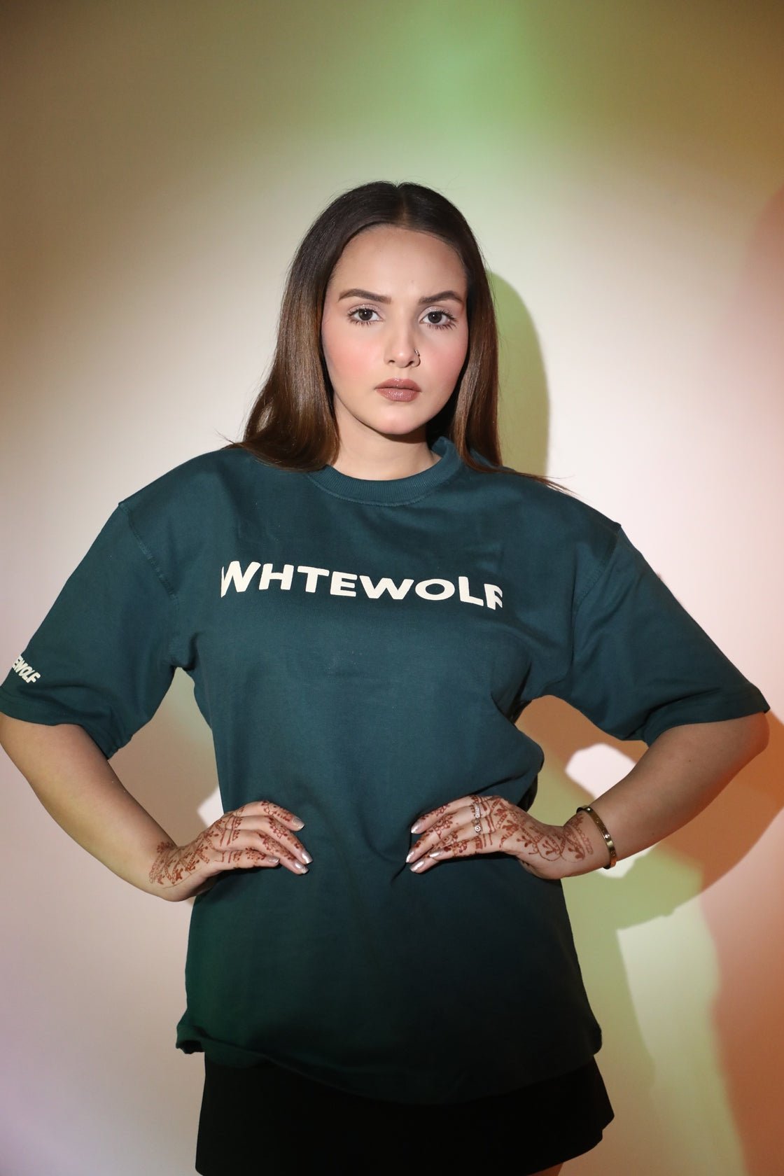 Whtewolf Oversized Unisex LIVE FOR TODAY Printed T-Shirt, Dark Green - Whtewolf - Pick Your Vibe