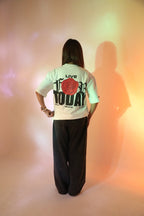 Whtewolf Oversized Unisex LIVE FOR TODAY Printed T-Shirt, White - Whtewolf - Pick Your Vibe