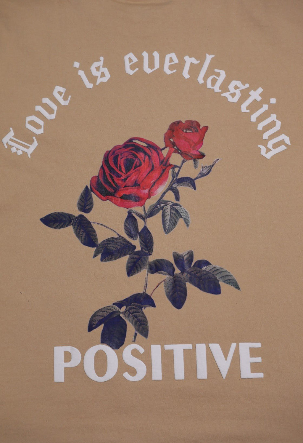 Whtewolf Oversized Unisex LOVE IS EVERLASTING Printed T-Shirt, Beige - Whtewolf - Pick Your Vibe