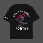 Whtewolf Oversized Unisex LOVE IS EVERLASTING Printed T-Shirt, Black - Whtewolf - Pick Your Vibe
