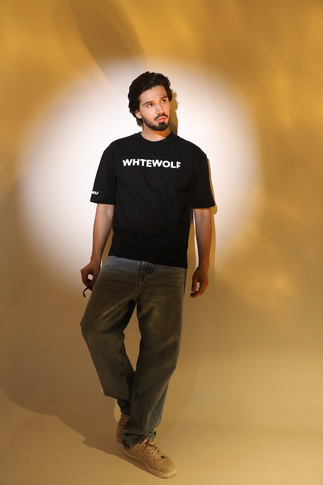 Whtewolf Oversized Unisex PREMIUM TIGER EMBROIDERY T-Shirt, Black - Whtewolf - Pick Your Vibe