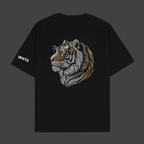 Whtewolf Oversized Unisex PREMIUM TIGER EMBROIDERY T-Shirt, Black - Whtewolf - Pick Your Vibe
