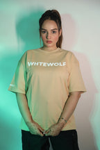 Whtewolf Oversized Unisex WICKED Printed T-Shirt, Beige - Whtewolf - Pick Your Vibe