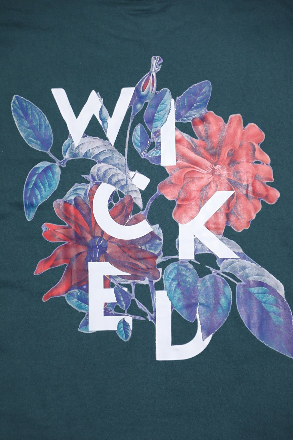 Whtewolf Oversized Unisex WICKED Printed T-Shirt, Dark Green - Whtewolf - Pick Your Vibe