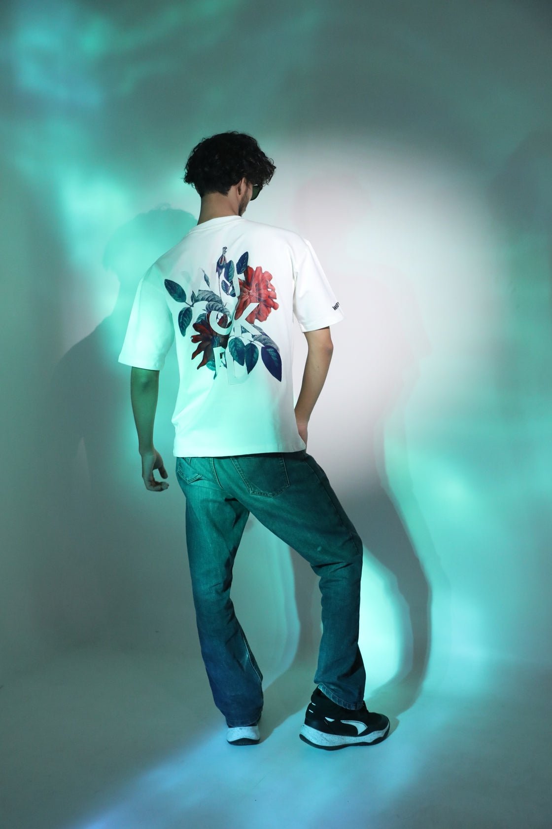 Whtewolf Oversized Unisex WICKED Printed T-Shirt, White - Whtewolf - Pick Your Vibe