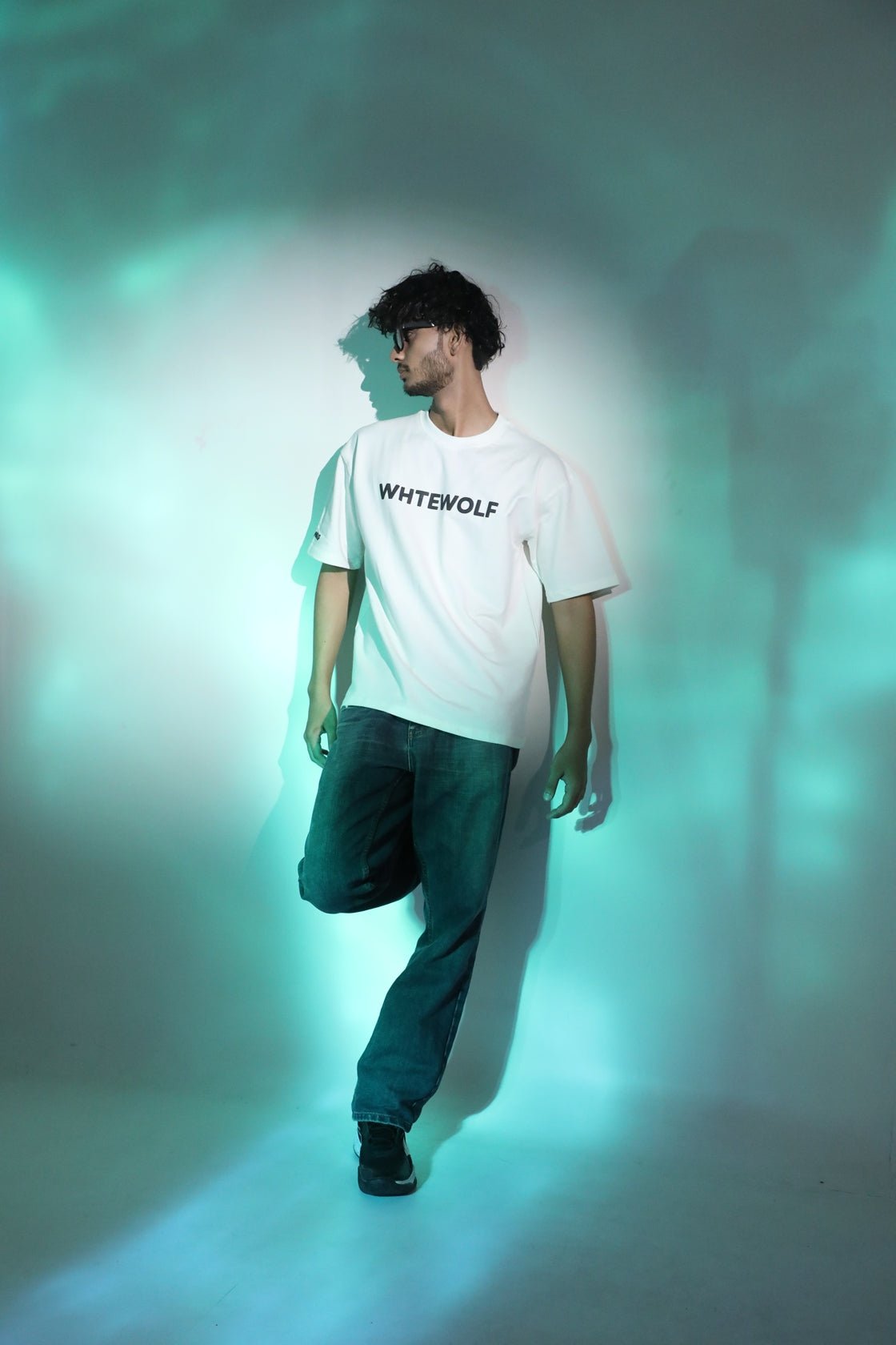 Whtewolf Oversized Unisex WICKED Printed T-Shirt, White - Whtewolf - Pick Your Vibe