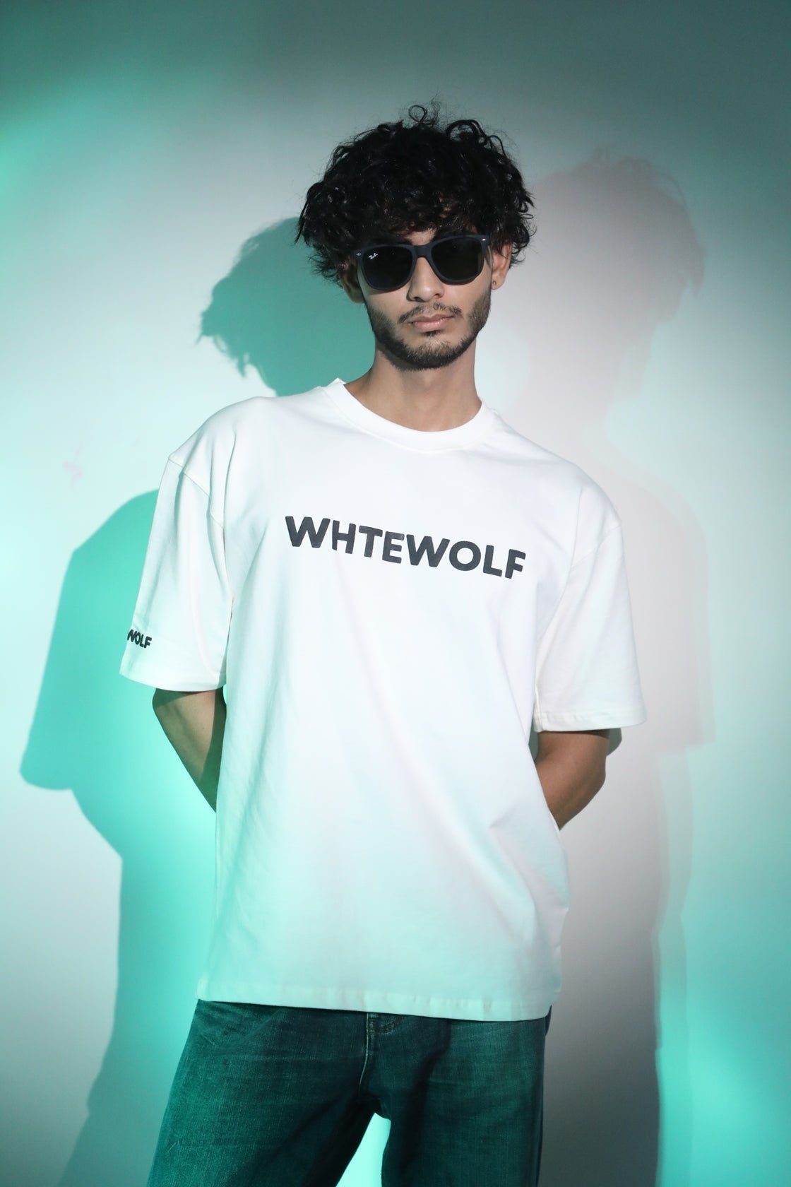 Whtewolf Oversized Unisex WICKED Printed T-Shirt, White - Whtewolf - Pick Your Vibe