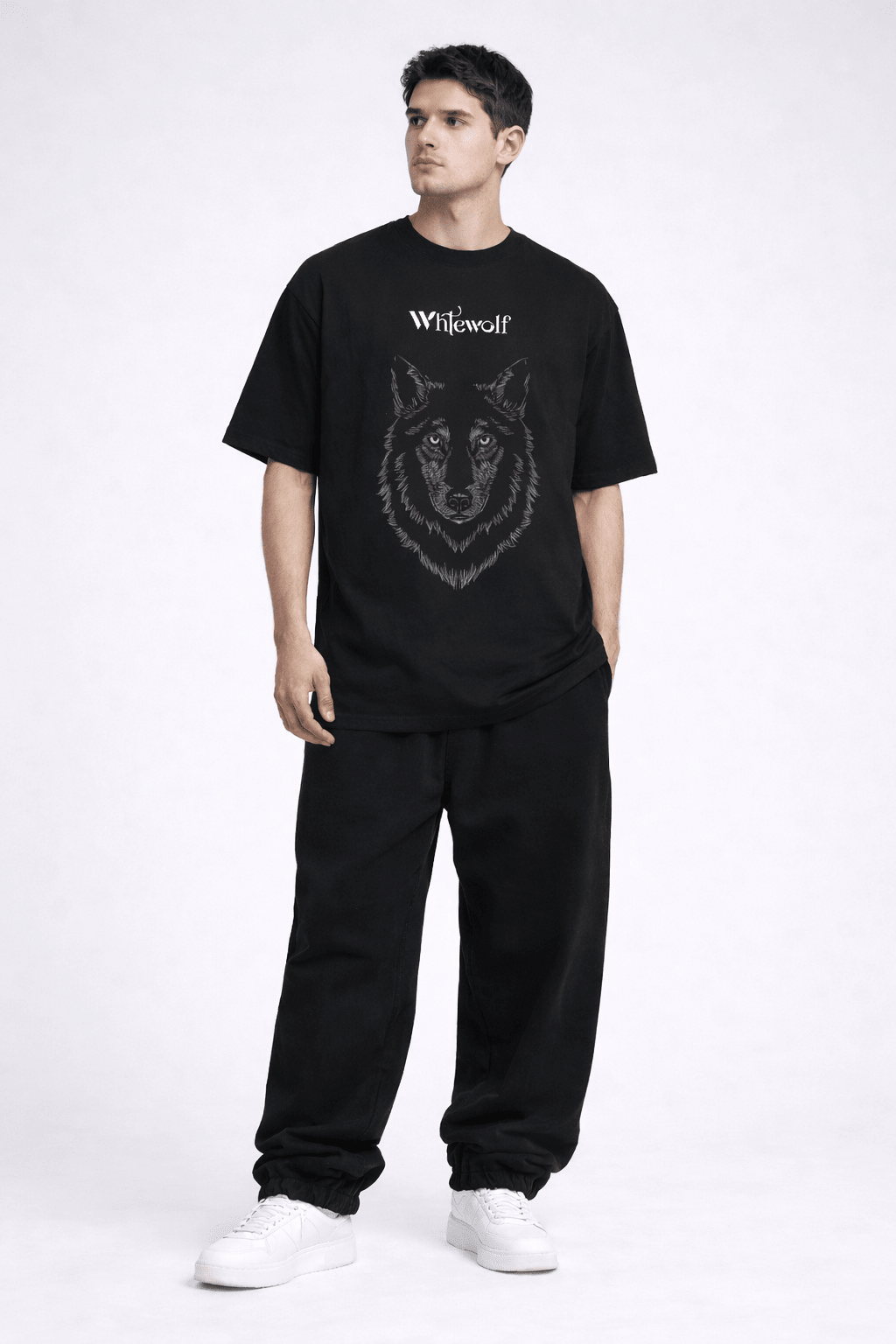 Wolf Oversized Co - Ord Set - Whtewolf - Pick Your Vibe